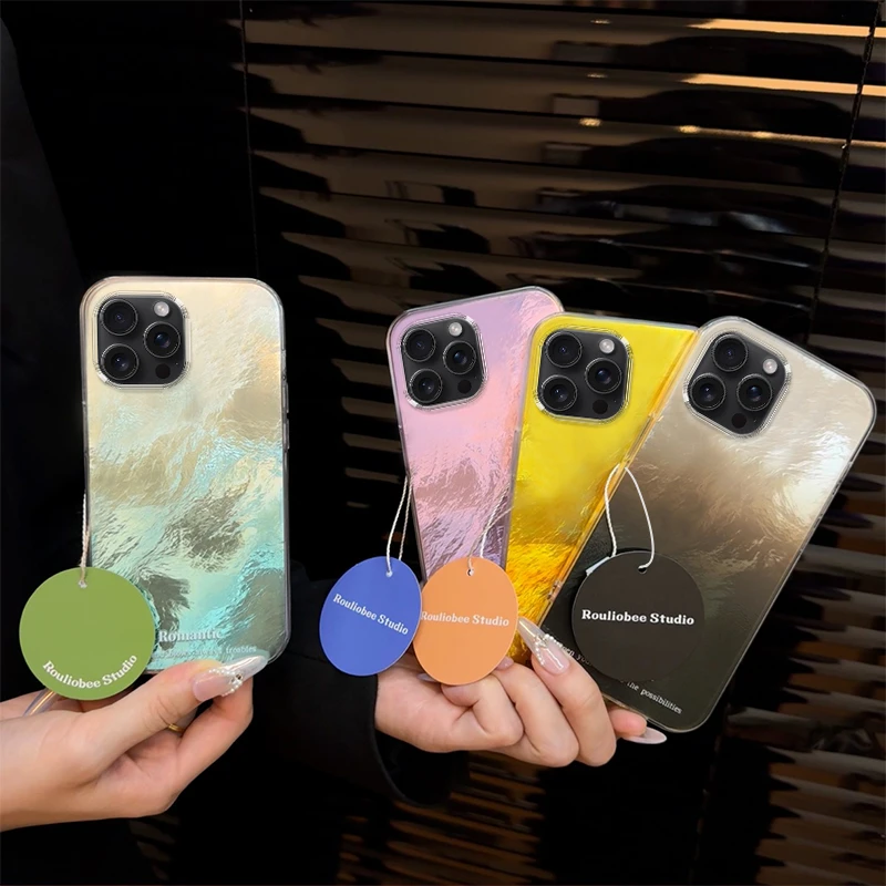 折纸续金山适用苹果13promax手机壳轻奢时尚漩涡壳网红防摔潮牌