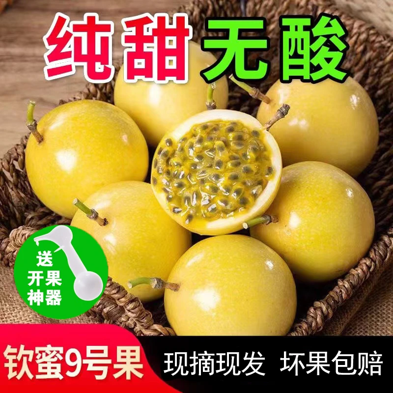 【3/5斤】钦蜜九号百香果产地直发鲜甜多汁新鲜水果