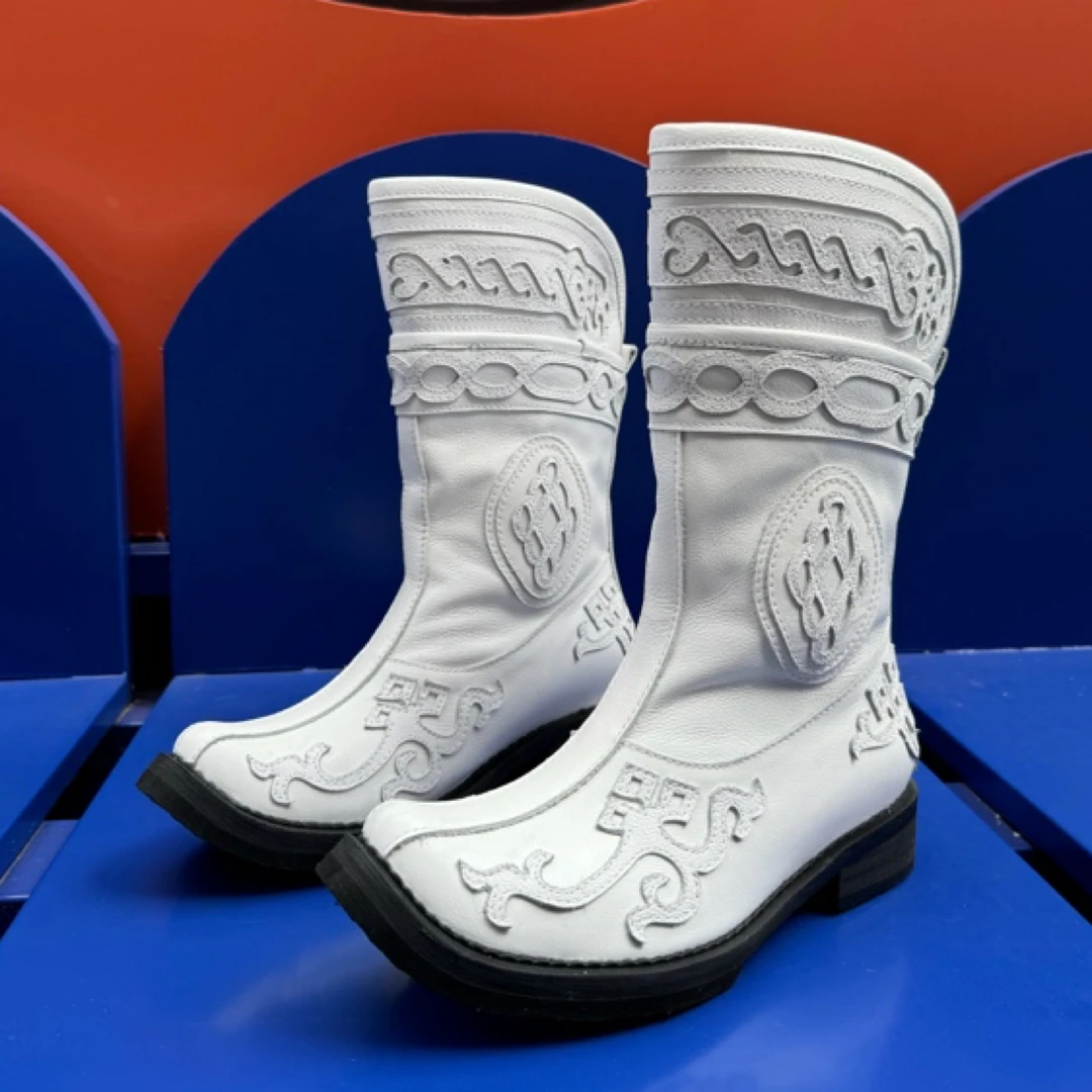 情侣款手工短靴靴子真皮户外西部靴