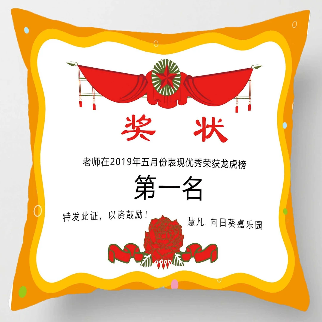 来图定制创意加厚网红宝宝绒鼓励学生考试的文字图案抱枕神器小孩