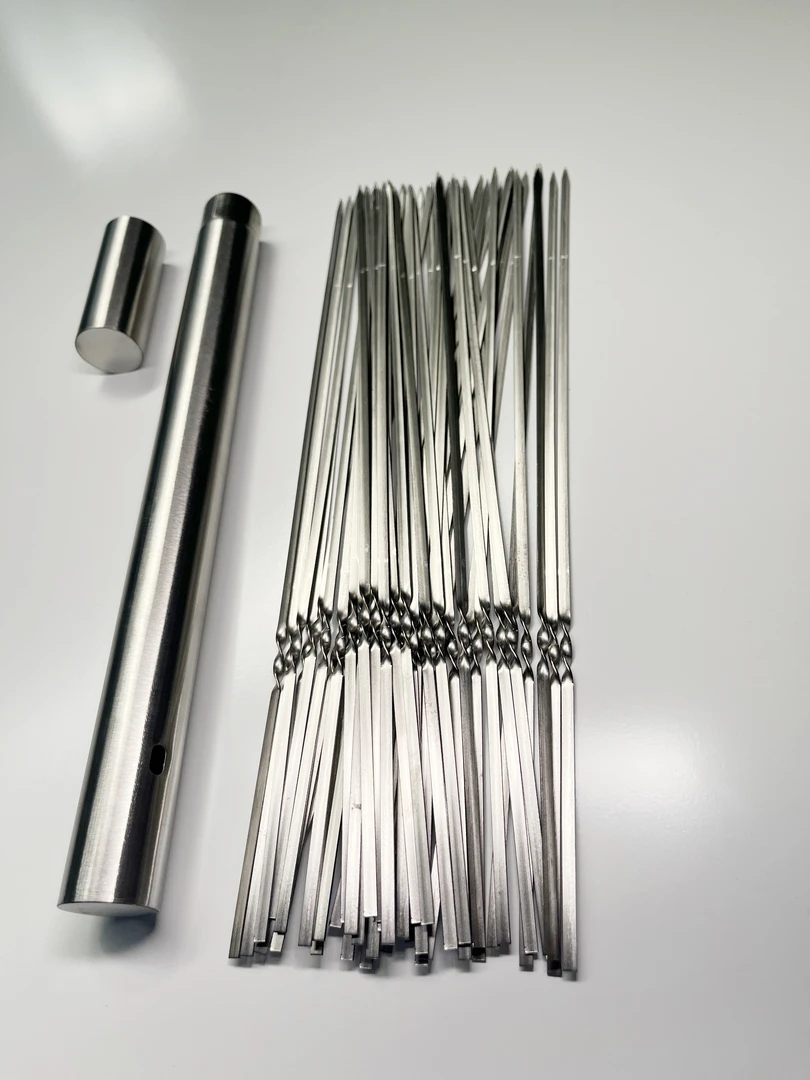 不锈钢烤签家用烤肉户外收纳筒（带满满一桶304食品级扁签）