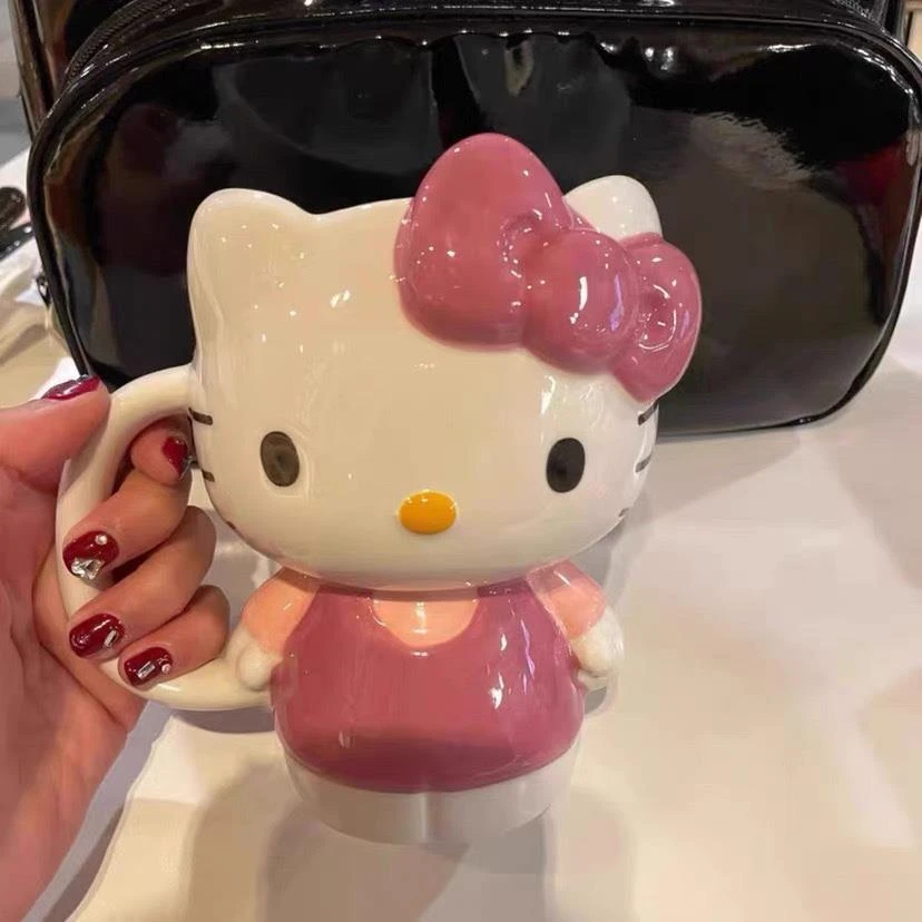 全身杯猫水杯卡通杯可爱水杯凯蒂杯阿杜陶瓷工厂水杯