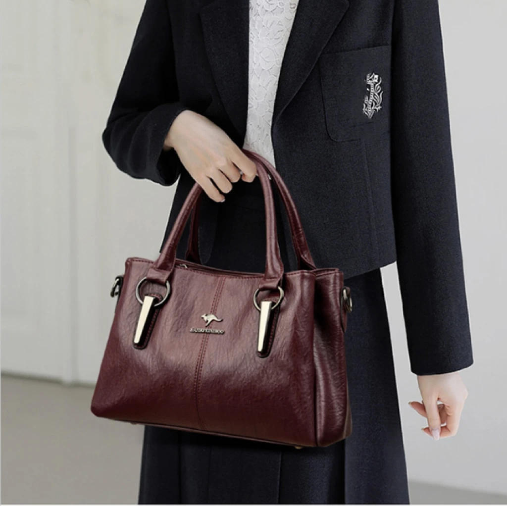 JINGPDS秋冬轻奢高品质女士包包2026软皮正品大容量斜挎包手提包