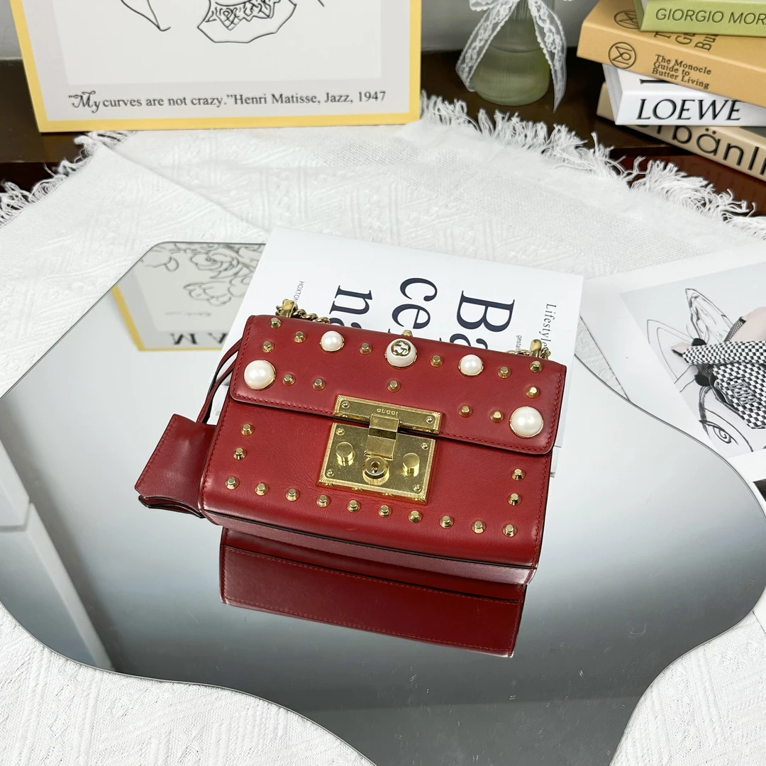 95新 GUCCI/古驰 padlock月光宝盒小号 鱼鱼的包
