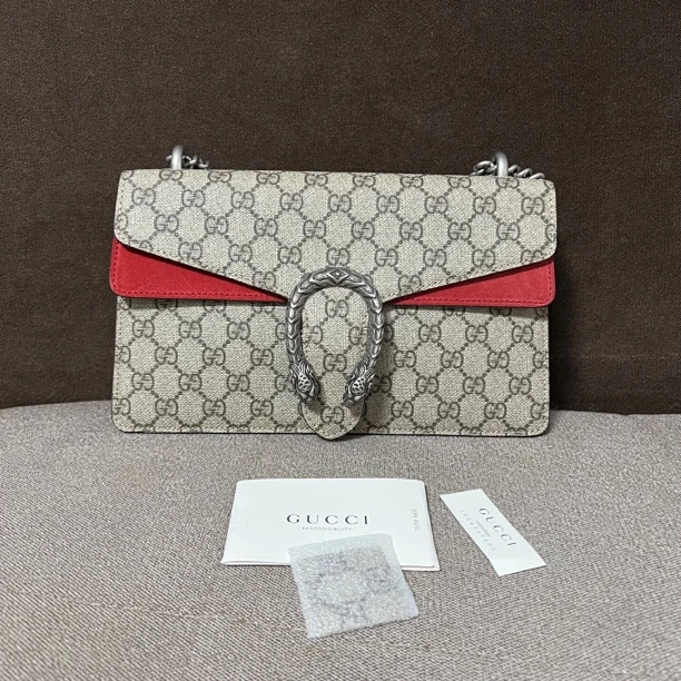 95新 GUCCI/古驰 老花中号酒神 很新！！鱼鱼