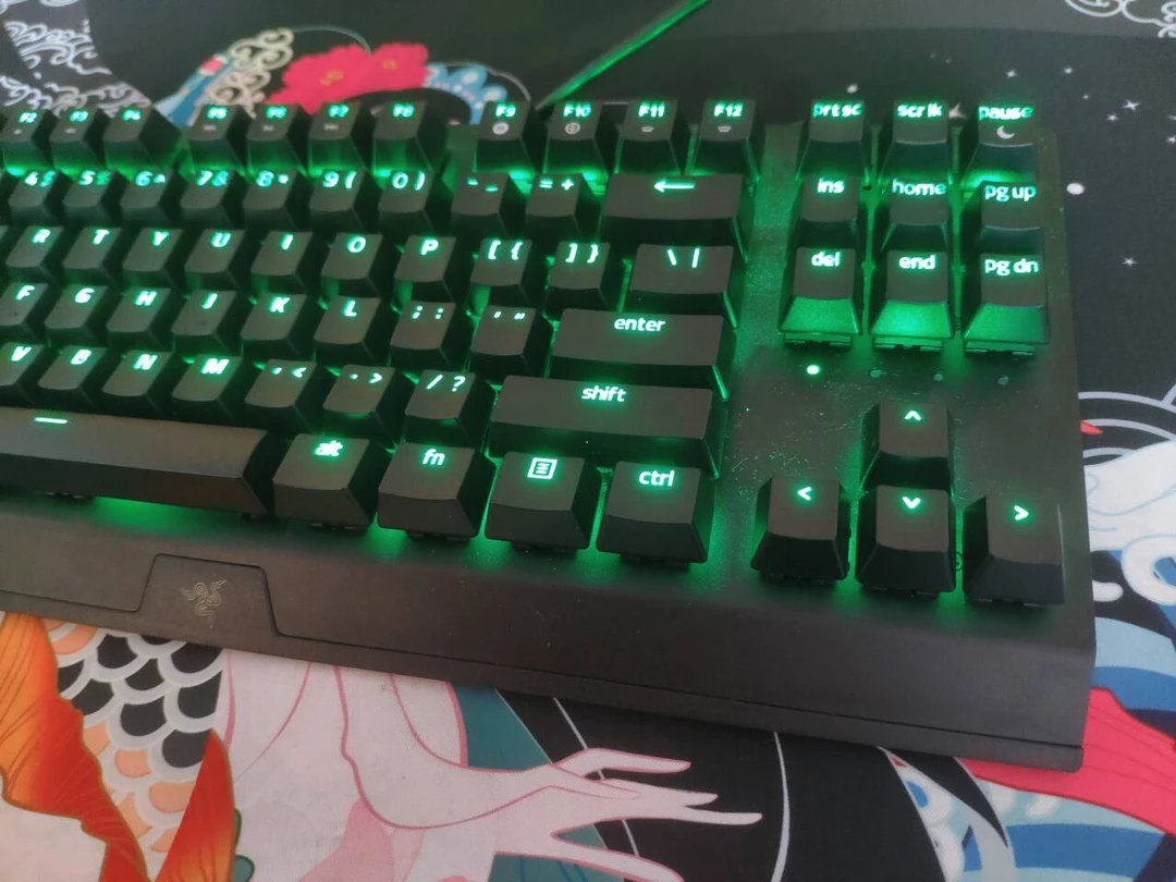 9新 Razer/雷蛇 黑寡妇蜘蛛x竞技版背光款键盘 绿轴