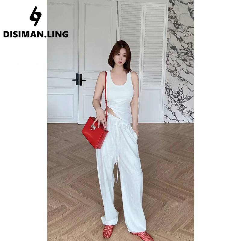 【迪丝嫚苓】多色棉裤子显瘦气质时尚休闲宽松垂感原创优雅小众设计