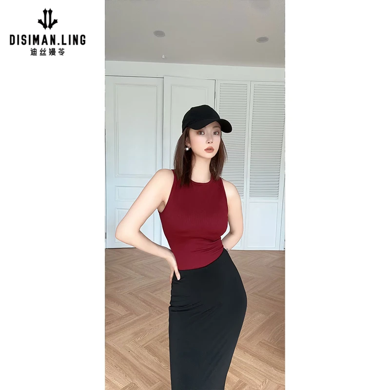 【自带胸杯】迪丝嫚苓多色背心三角连体衣显瘦性感修身小众设计感