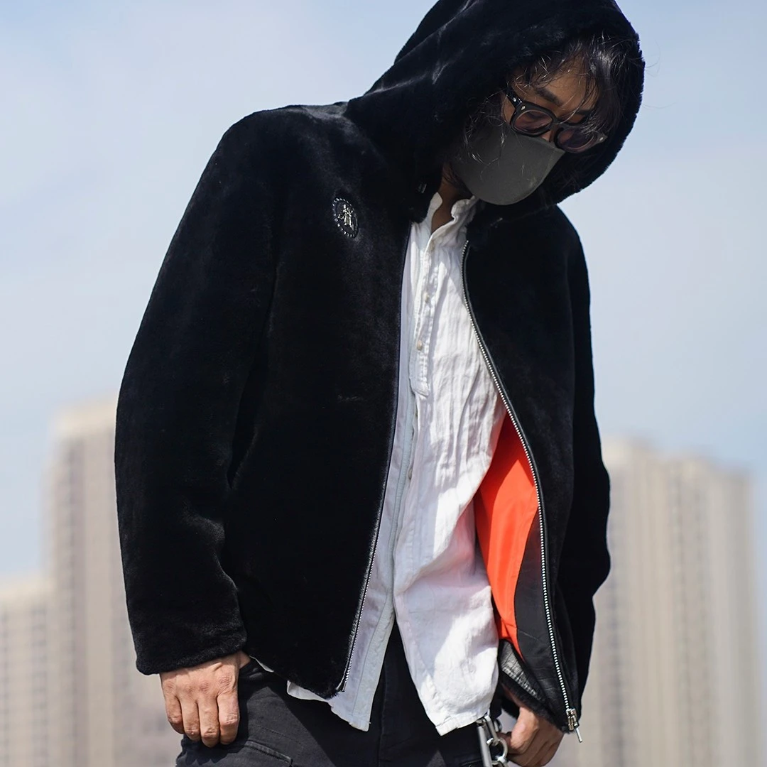 BINGE&PURGE PM12888 男款皮毛一体外套夹克