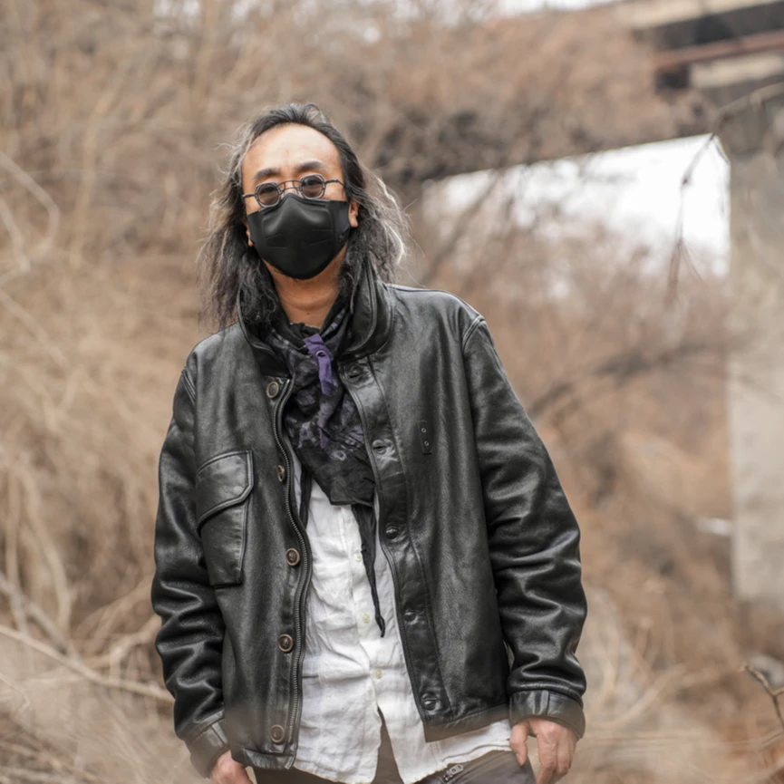 C75017-1原生态山羊皮经典男款皮衣复古做旧真皮休闲立领皮衣夹克