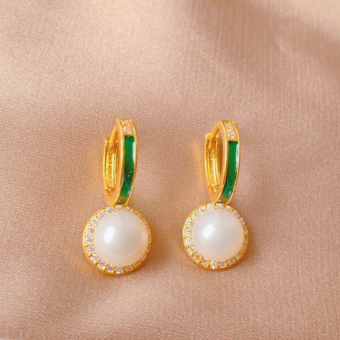 珍珠【Z61】时尚轻奢耳扣气质百搭银针耳环精致优雅港风耳饰