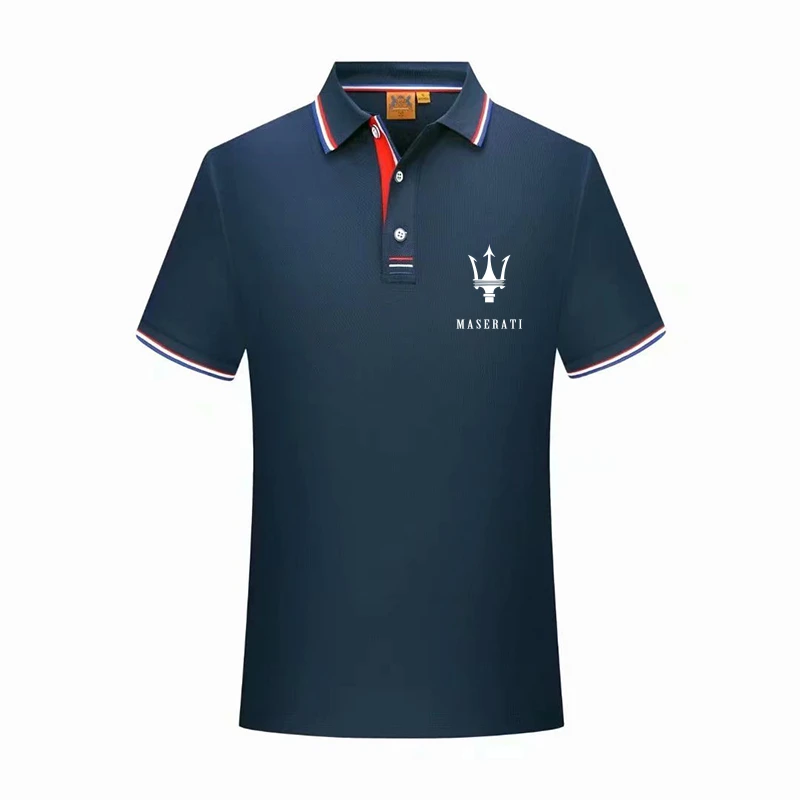 适用于玛莎拉蒂4S店员工装车友会汽车维修工作服POLO衫翻领T恤短
