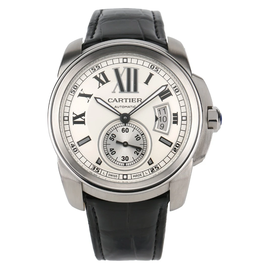 95新 Cartier/卡地亚 淘只/自动男表W7100037表径42白盘公价63500