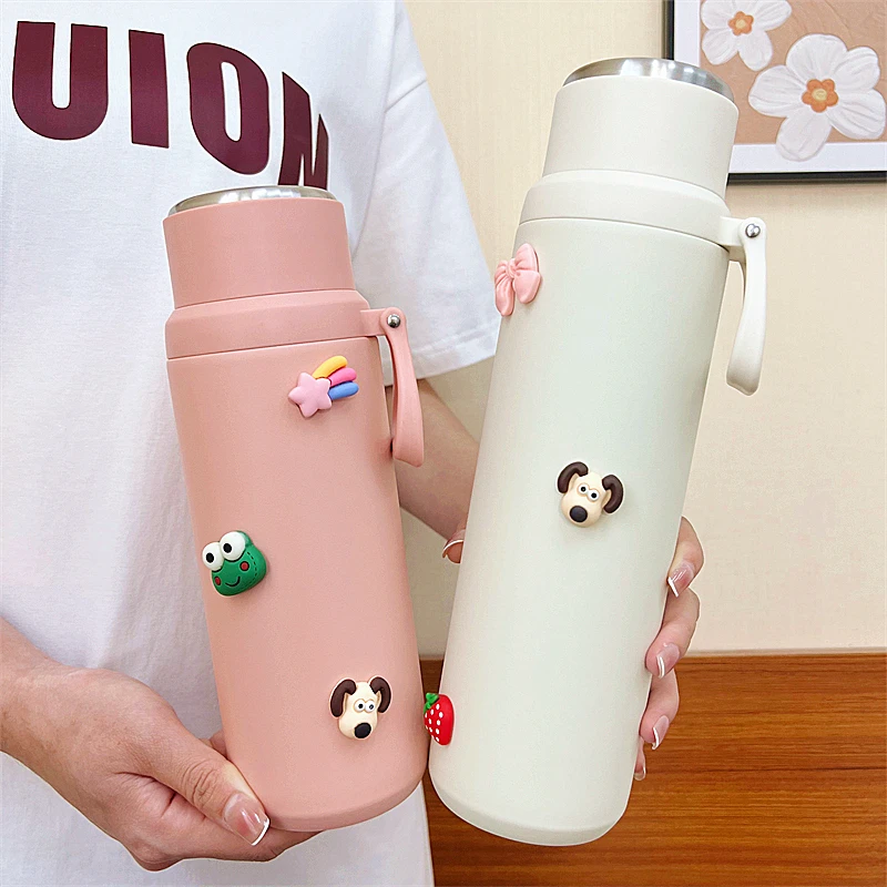 大容量简约带茶隔泡茶保温杯男女学生高颜值韩版运动水杯便携杯子