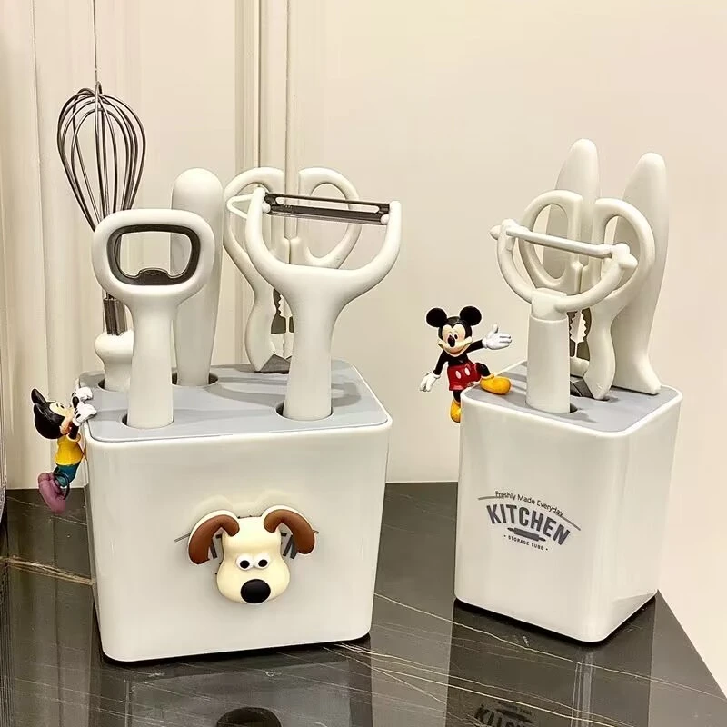 实用厨房收纳小工具组合套装带收纳座削皮刀水果刀家用打蛋器厨具