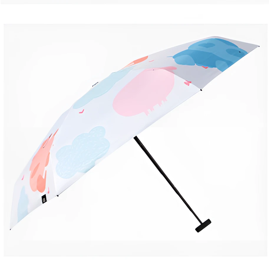 SUN CITY/太阳城洋伞夏季防晒遮阳伞黑胶六折小巧超轻两用太阳伞