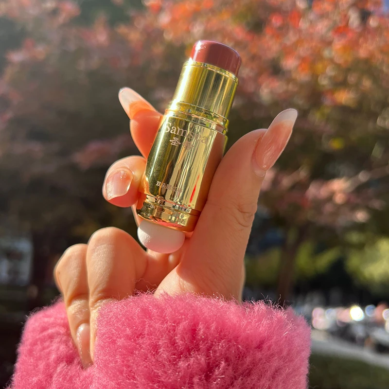 圣希双头腮红棒胭脂棒奶油膏体红润膨胀眼影饱和膏状面部彩妆