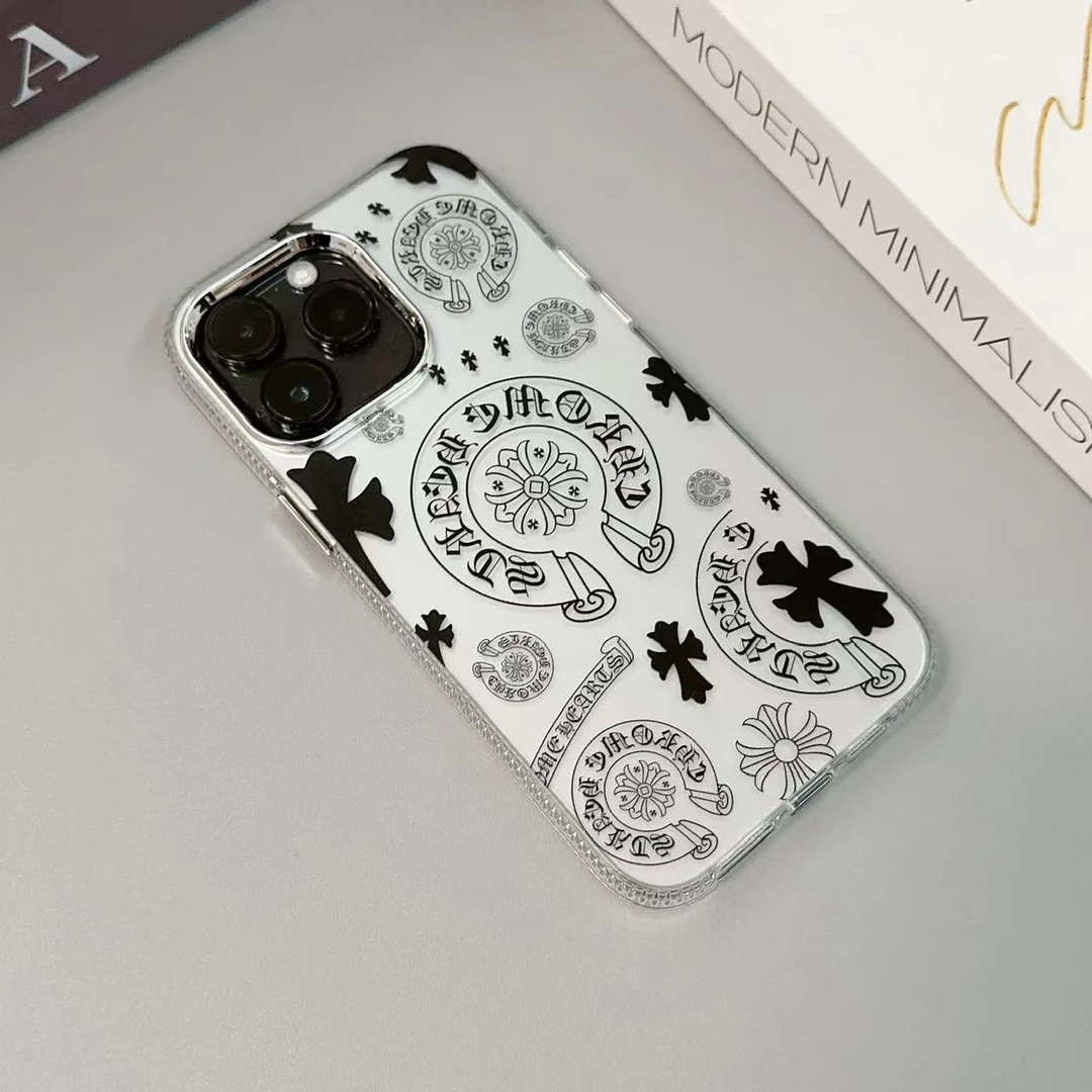 欧美潮牌克罗适用iPhone14promax手机壳烫银11苹果13pm情侣12磨砂