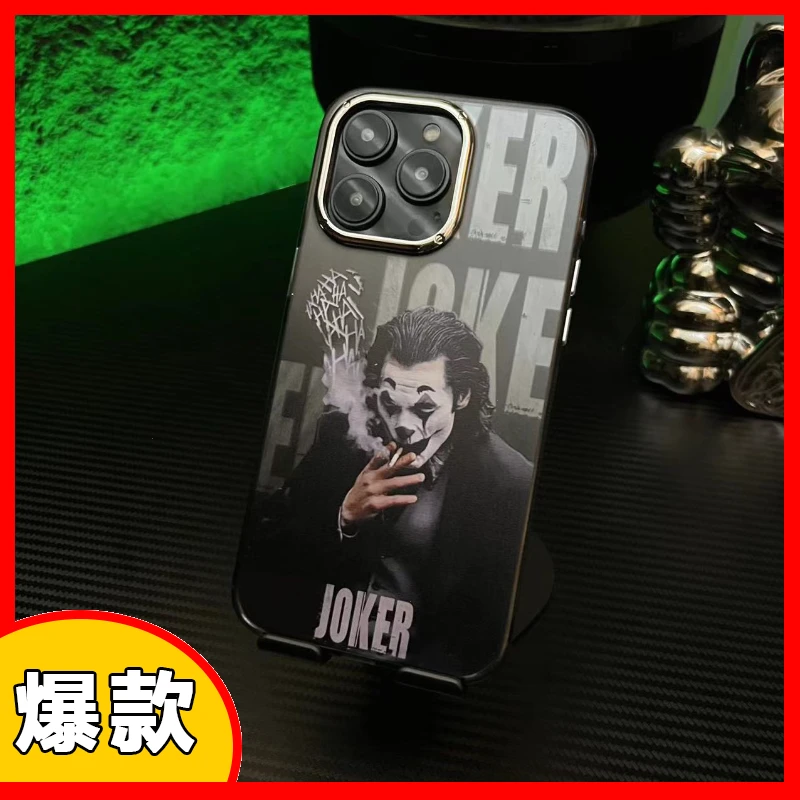 欧美潮酷小丑杰克iPhone15promax手机壳13苹果14磨砂12肤感11适用