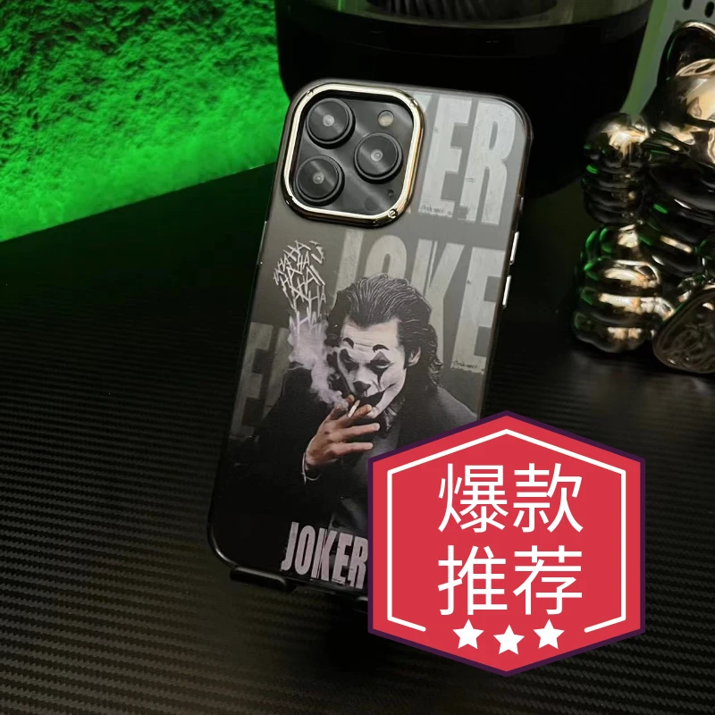 欧美潮酷小丑杰克iPhone15promax手机壳13适用苹果14磨砂12肤感11