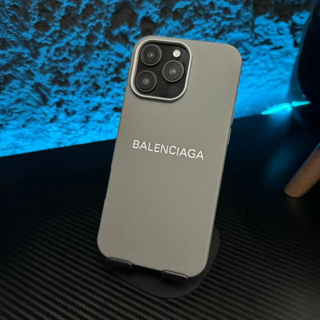 B家皮质软壳适用iphone16手机壳14情侣13promax潮牌12苹果15全包