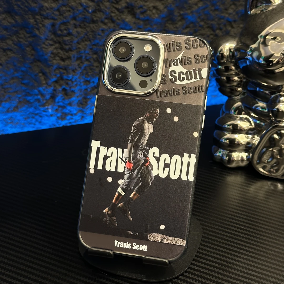 欧美Travis羽纱侃爷同款iphone15promax手机壳14潮13高级适用苹果