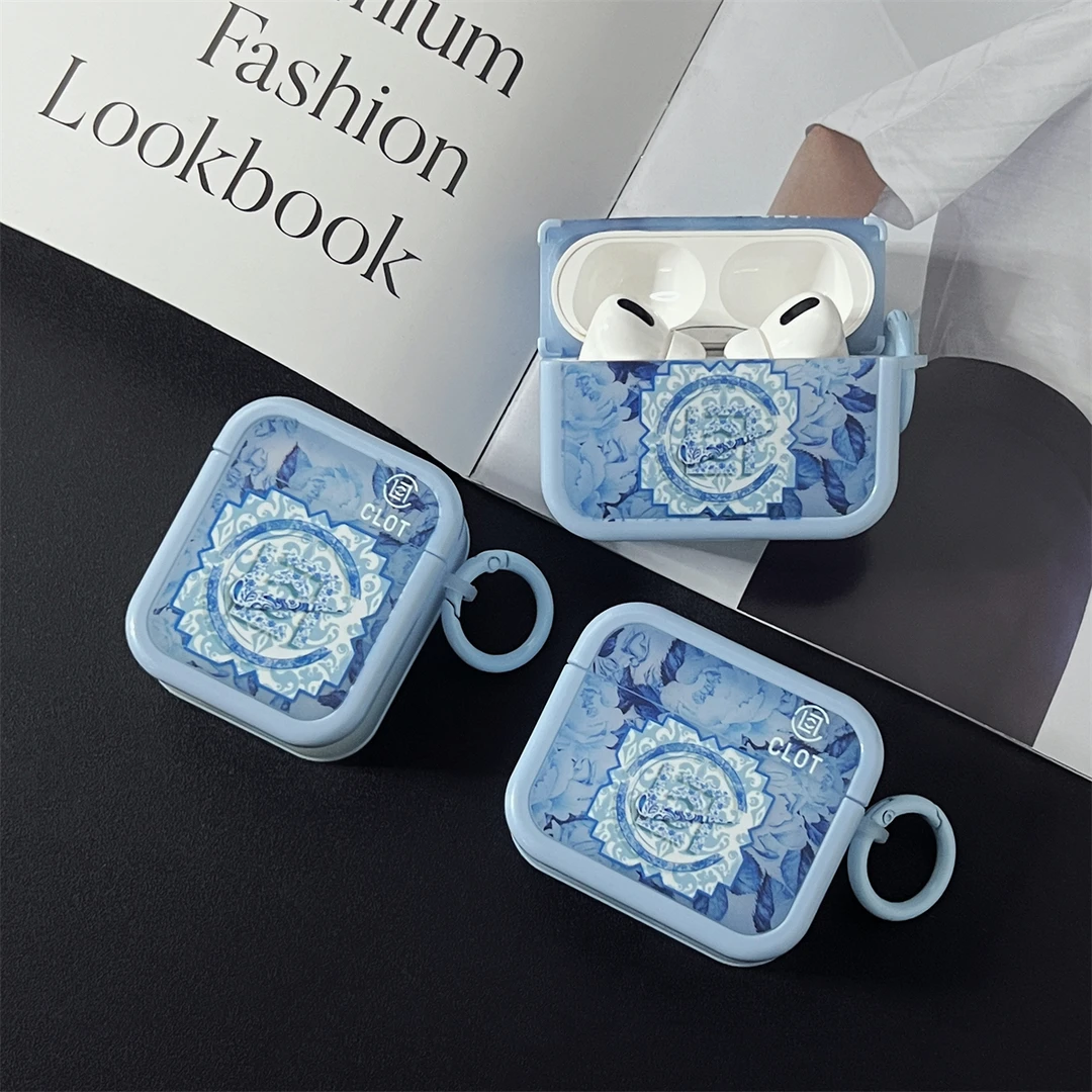 中国风青花瓷CLOT联名AirPodsPro适用苹果耳机壳airpods3/2/1原创