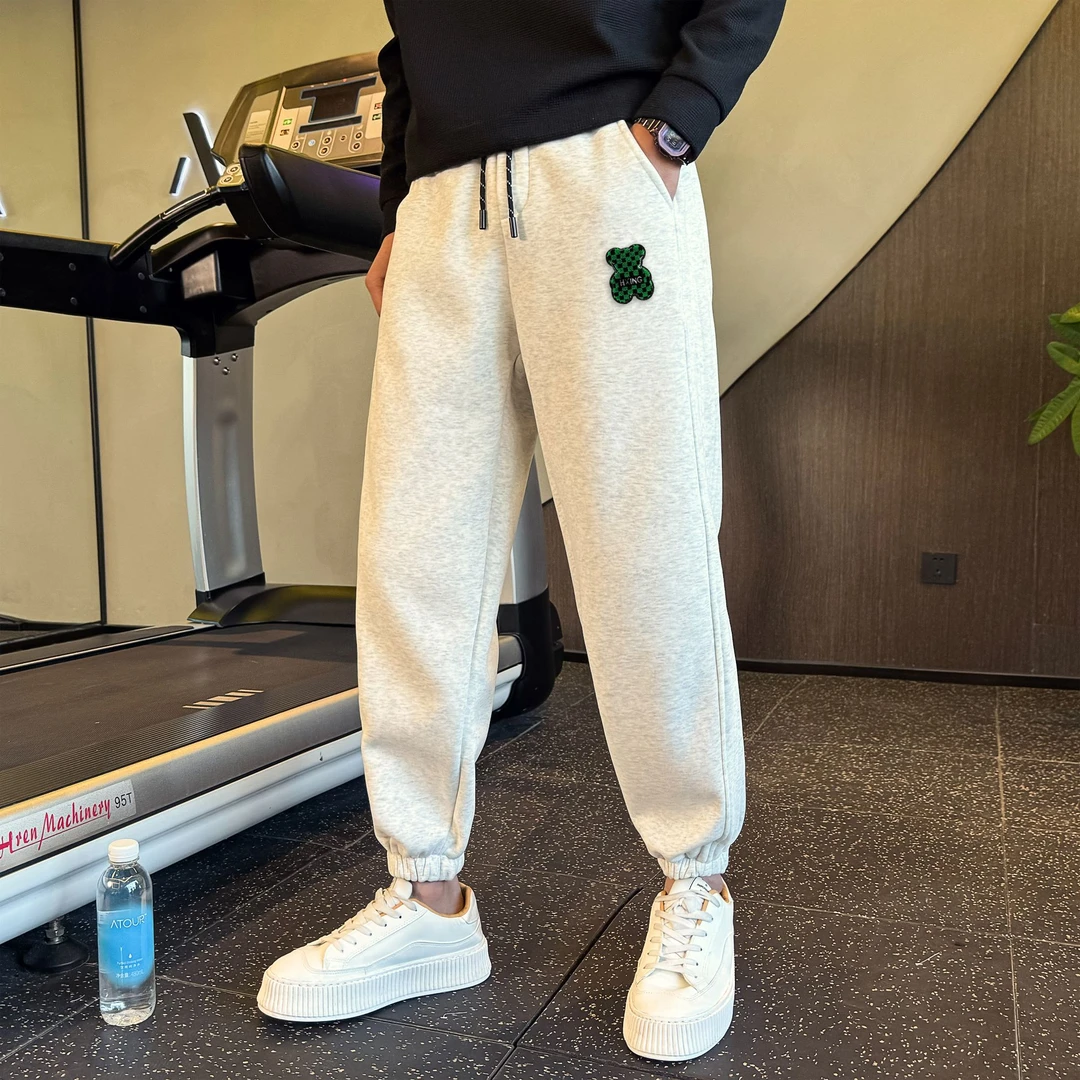 春秋2025新款男爆款束脚裤运动裤裤子卫裤九分休闲裤宽松直筒裤男