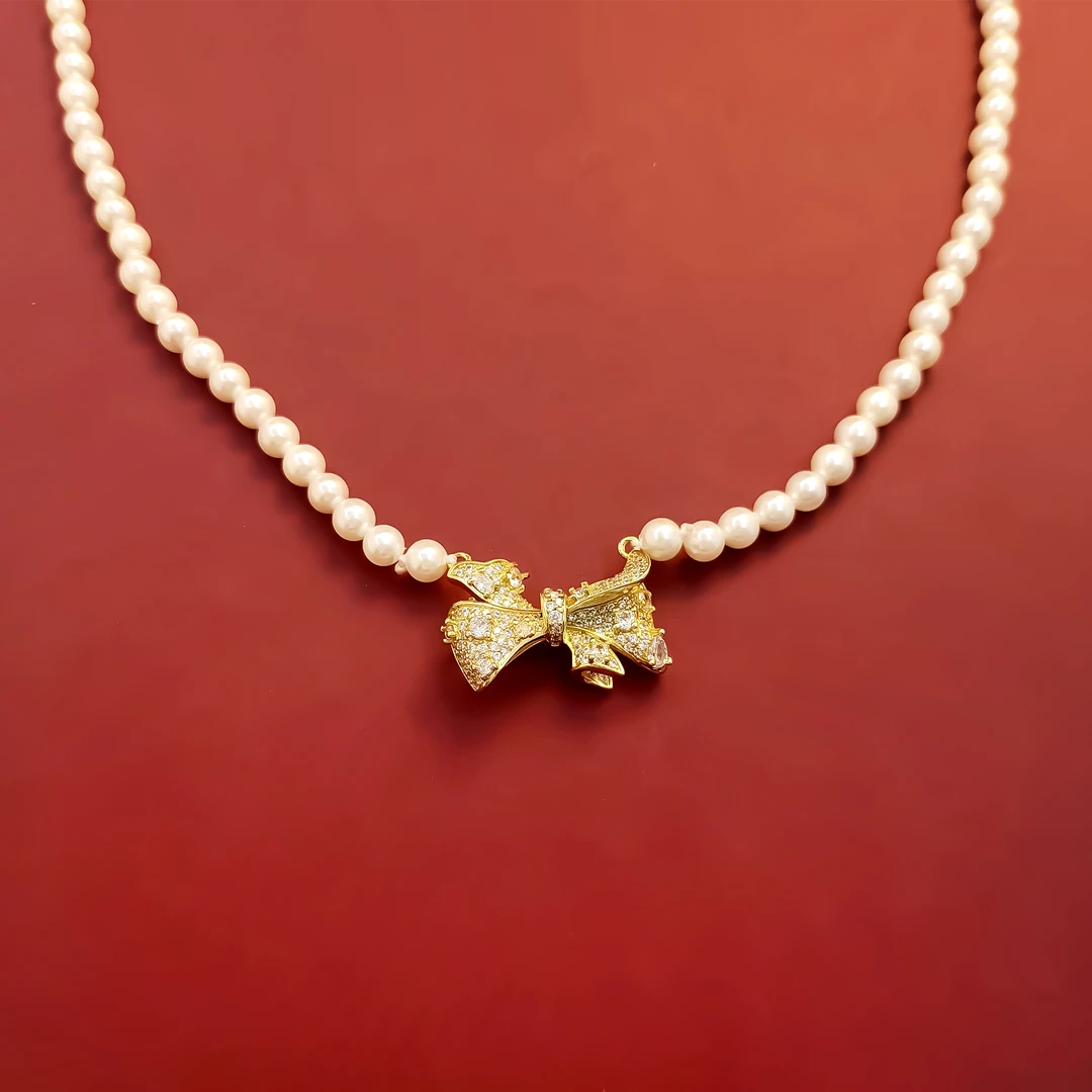 铜合金合成锆石项链 RSS-56386 项链百搭简约欧美时尚经典