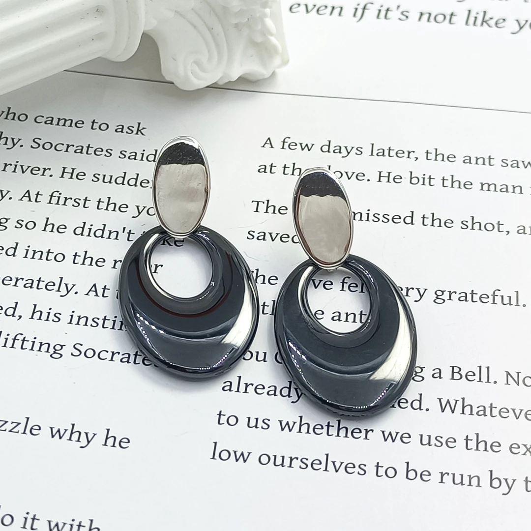 925银合成锆石耳饰 QSYW-55502 耳饰时尚气质小众个性百搭