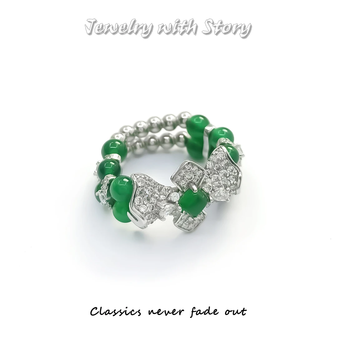 铜合金合成锆石戒指 XDC-56195  戒指轻奢精致欧美时尚气质