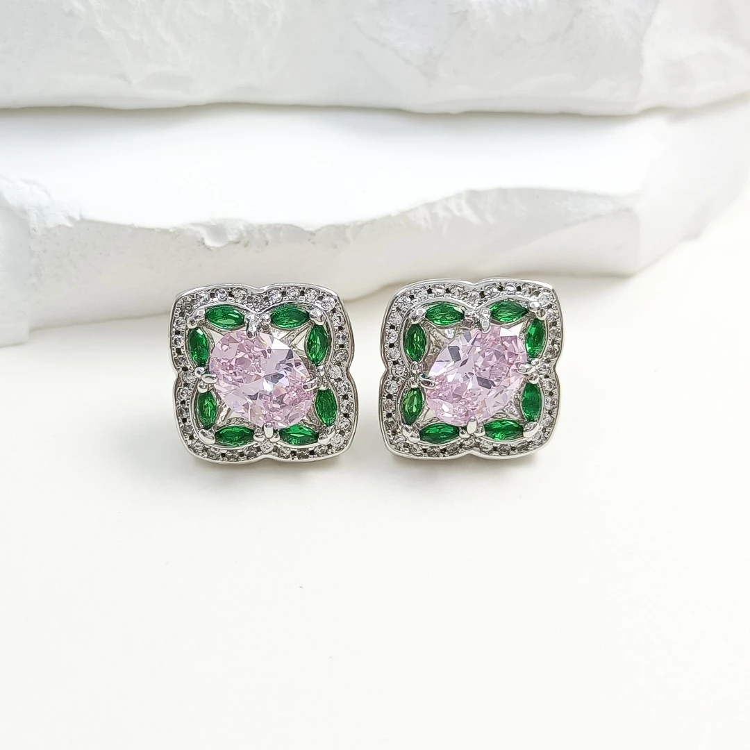 铜合金合成锆石耳饰 FXLM-52854 耳饰时尚轻奢经典气质百搭精致