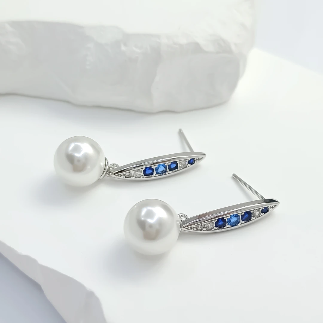 铜合金合成锆石耳饰 FXLM-55768 耳饰个性简约小众简约欧美