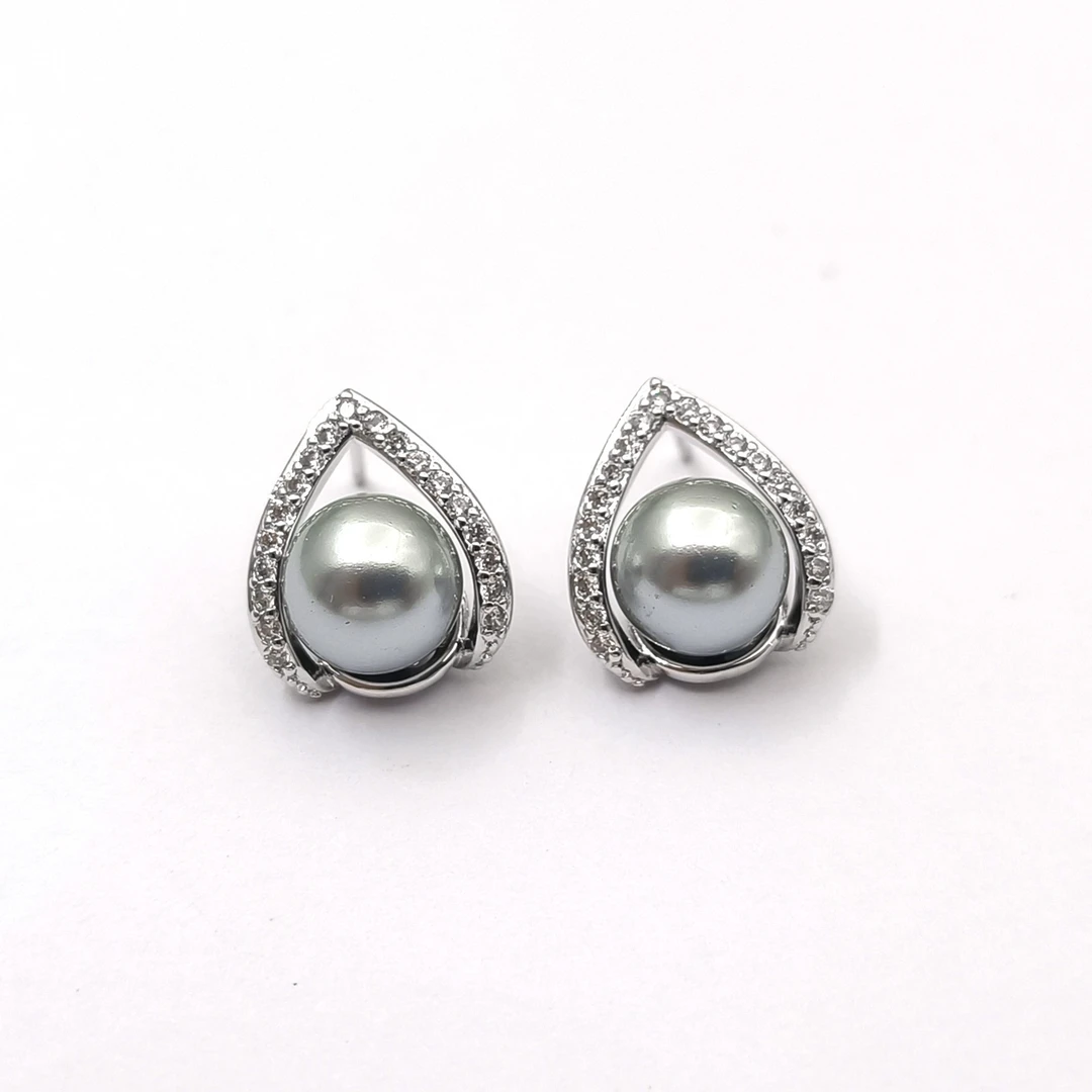 铜合金合成锆石耳饰 FXL-51746 耳饰百搭小众时尚轻奢气质