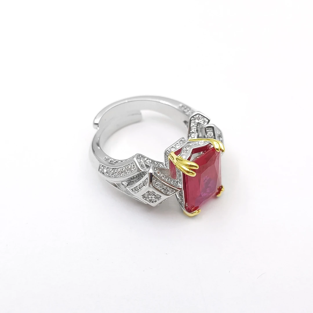 铜合金合成锆石戒指 HLM-51331 戒指个性百搭轻奢气质