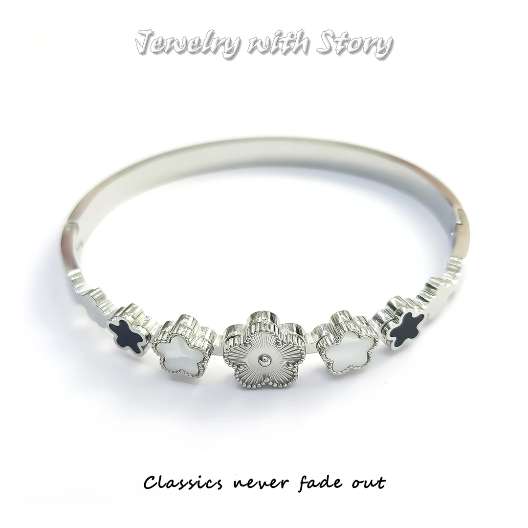 钛钢亚克力手镯 ZMDX-70520 手镯简约欧美时尚轻奢气质