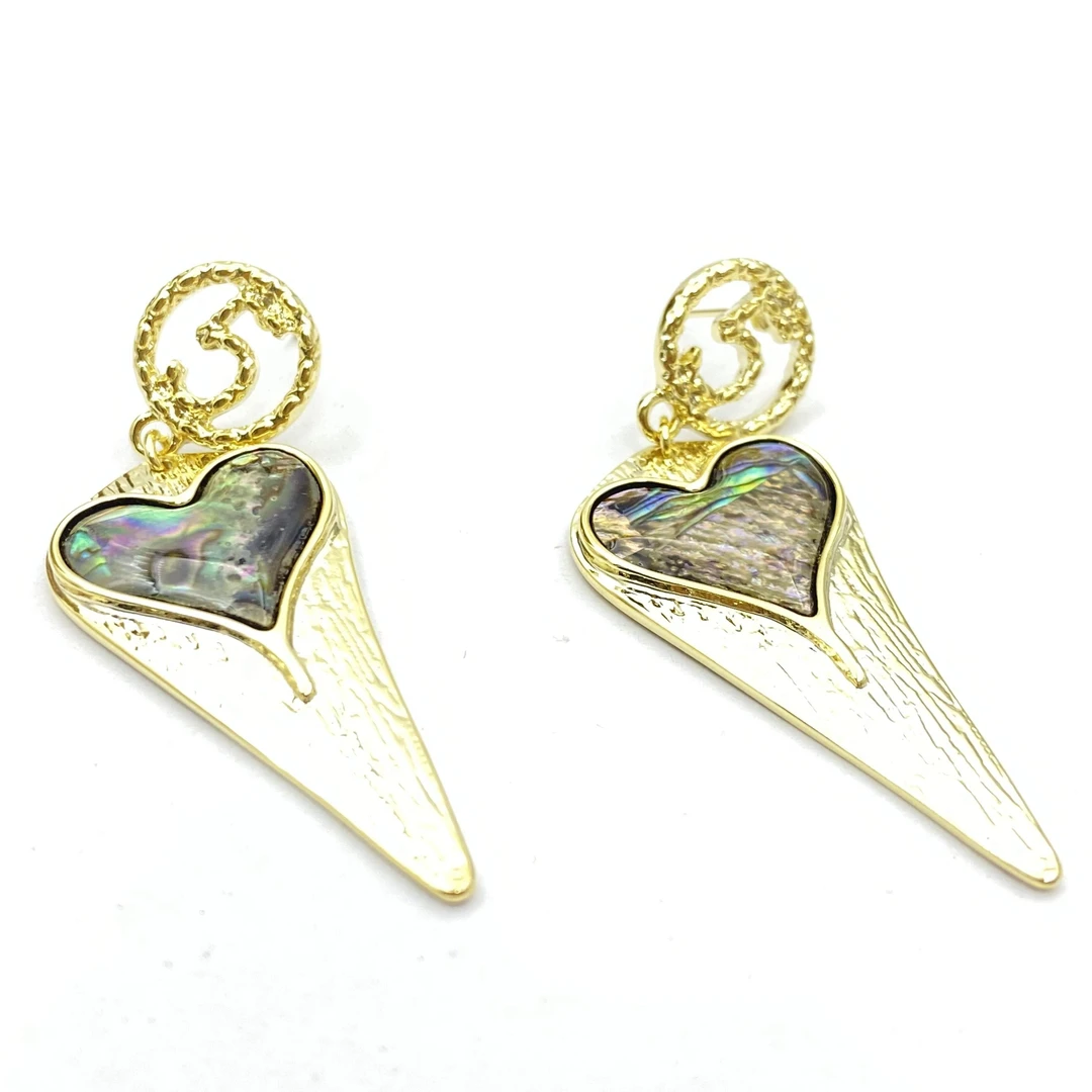 铜合金合成锆石耳饰 L2JJ-03101 耳饰欧美简约镶嵌百搭时尚气质