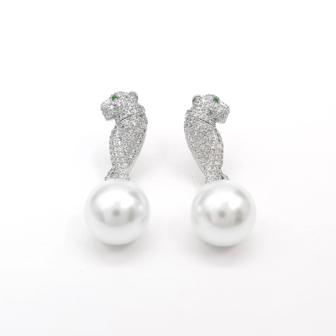 铜合金合成锆石耳饰 HSM-52091 耳饰百搭小众时尚轻奢气质