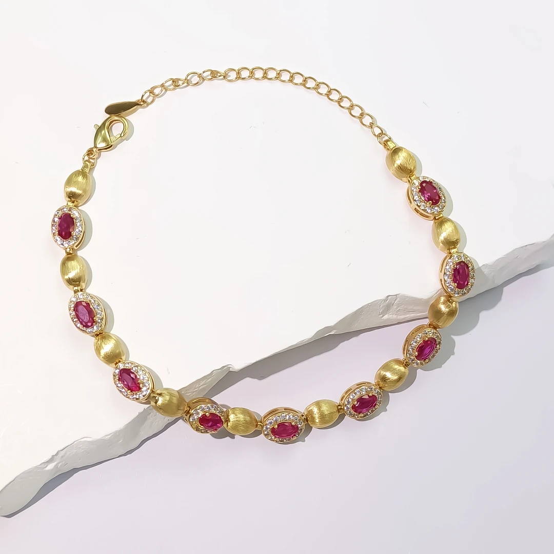 铜合金合成锆石手链 WPSL-000918【星曦】手链优雅气质欧美百搭时尚