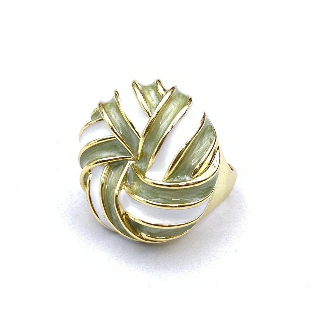 铜合金珐琅戒指 II10VN-04529/8 戒指欧美经典气质简约精致