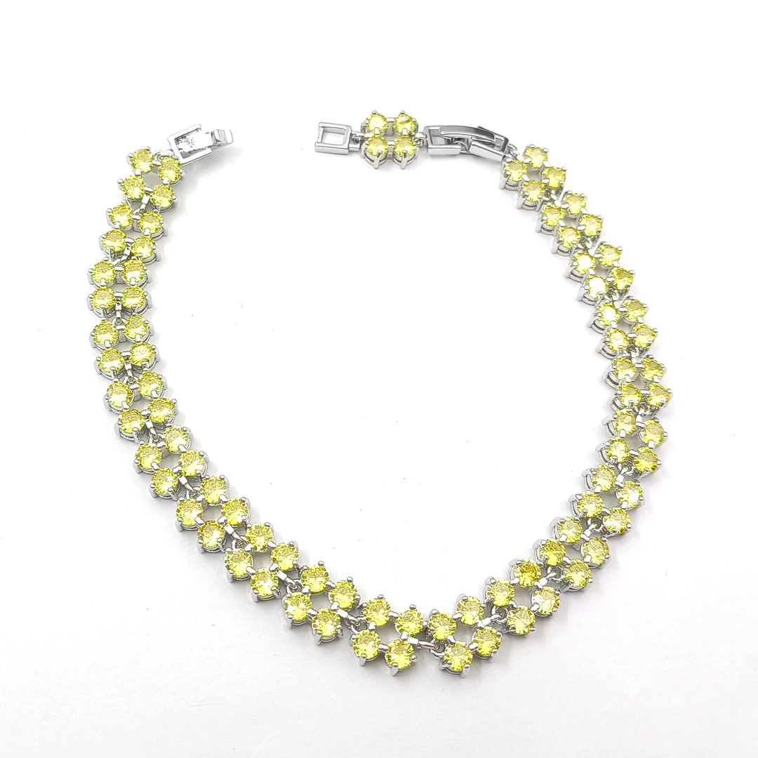 铜合金合成锆石脚链 KDMX-51698 脚链欧美时尚精致小众高级感