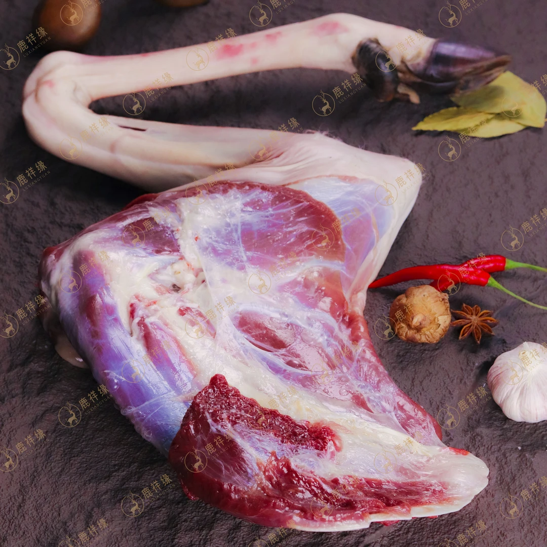 【梅花鹿整腿】现场挑选新鲜梅花鹿原产地真空包装梅花鹿生鲜直播间