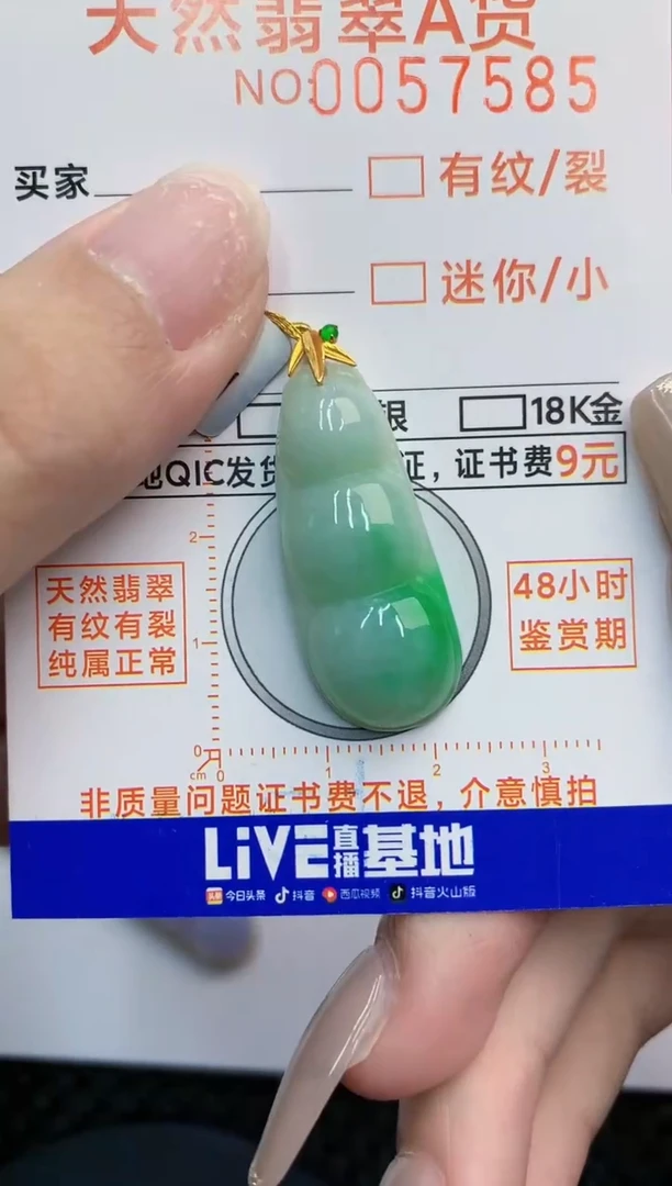 【闪购商品】翡翠颈饰18K金镶嵌