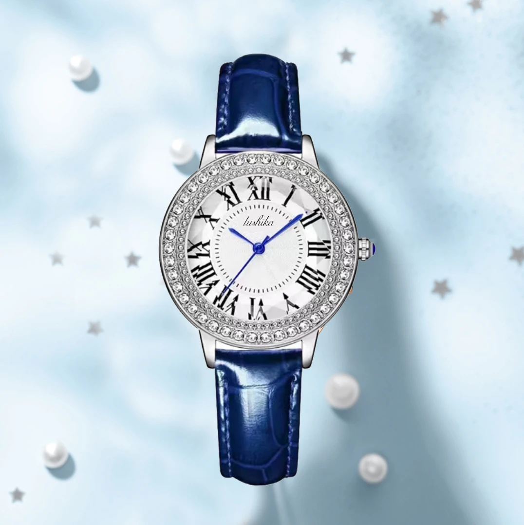 时尚气质满钻罗马皮带款石英女士腕表115-C