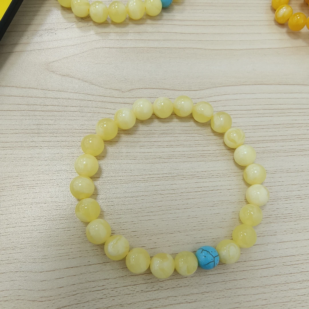 《双十一爆款》W101古巴新蜜8m手串白花