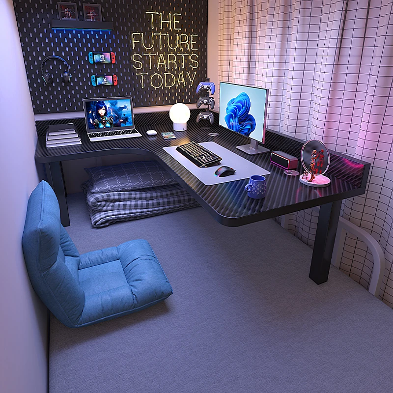 床上桌上下铺台式电脑桌转角电竞桌大学生学习桌宿舍神器办公桌子
