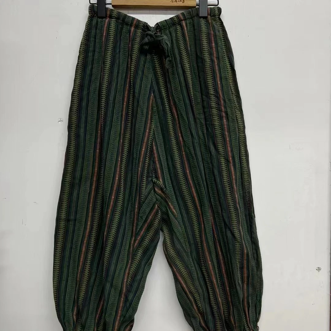 妝點家 左岸迷香 长裤 裤子 Z24SS 3001 亚麻 棉 宽松 条纹 百搭