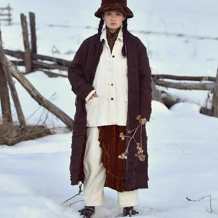 妝點家  左岸迷香  棉服 22FW/ 8020  丝 中长款复古时尚外套