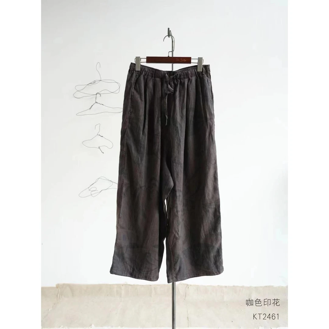 妝點家 几见 亚 麻 桑蚕 丝 裤子 KT 2461