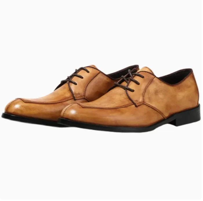 【258】经典百搭男款休闲皮鞋纯手工时尚真皮男士高端商务皮鞋断码